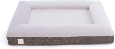 Ортопедичне ліжко для собак з піною з пам'яті, водонепроникним внутрішнім шаром, знімним чохлом з блискавками YKK, розмір M (94 x 76 x 15 см)