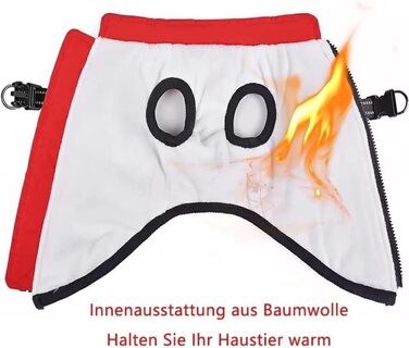 Зимова жилетка для собак, водонепроникний теплий одяг з D-кільцем (зелений, XL) та (червоний, 4XL)