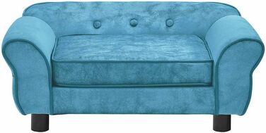 Софа для собак VidaXL Бордовий колір, 72x45x30 см, плюшеве ліжко для собак та котів