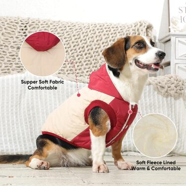 Векомфі: теплий пуловер з інтегрованим шлейкою для собак, рожевий, XS. Підходить для маленьких собак та цуценят взимку.