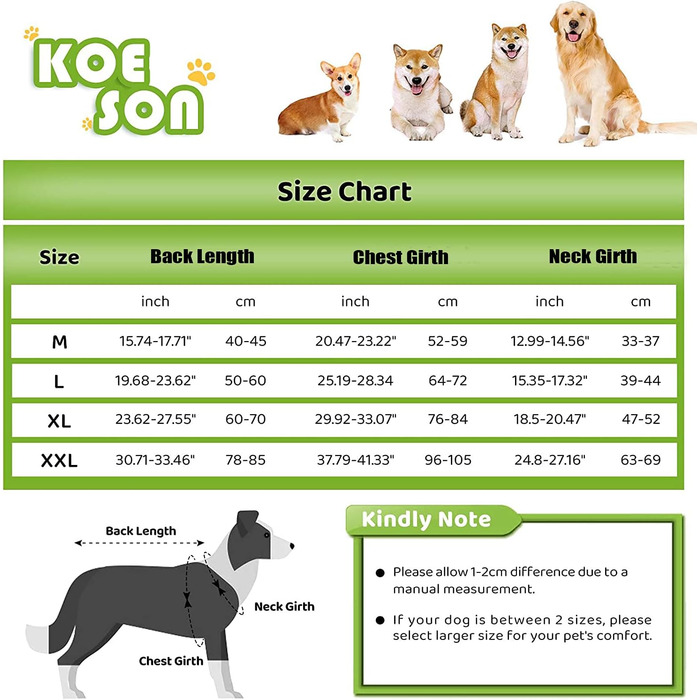 Регенковий плащ для собак Koeson: водонепроникний, світловідбиваючий, регульований, з отвором для повідка, камуфляж, легкий, для середніх та великих собак, сірий XL