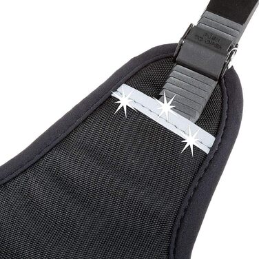 Шлейка для собак Ferplast ERGOTREKKING, чорна, XL, вибухобезпечна, з регулюванням, відбиваюча, з м'якою підкладкою, 6 застібок