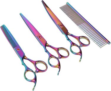 Набір професійних ножиць для грумінгу собак, нержавіюча сталь, для дому та салону