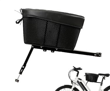Корзина для собак на велосипед до 7.5 кг, 39 × 23 × 25 см, водовідштовхувальна, дихаюча, знімна, для собак та котів