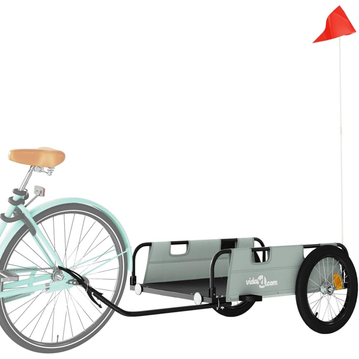 Фahrradanhänger ARKEM: Кошик-причіп для велосипеда з тканини Oxford та металу (сірий)