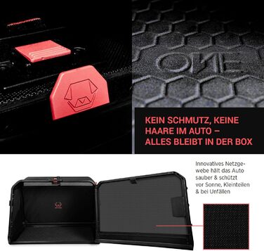 Транспортна переноска для собак 1one1 Origami Medium, алюмінієва, для авто, складна, з тестуванням на безпеку, для собак до 55 кг