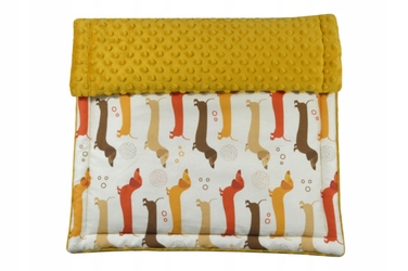 Теплий лежак-килимок для собак Pazurem із мінки та бавовни, 70x100 см, ідеальний для такс