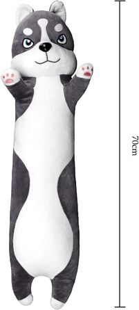 М'яка іграшка-подушка Хаскі, 80 см: плюшевий пес, подушка для сну, іграшка для дитини, декор кімнати