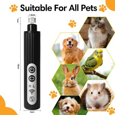 Шліфувальник кігтів для собак HOSSOM - безпечний інструмент для догляду за кігтями собак великих, середніх та малих порід