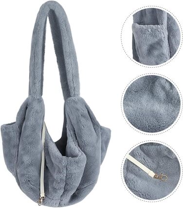 SIQITECH Сумка-переноска для собак та котів, плюшева, тепла, синього кольору