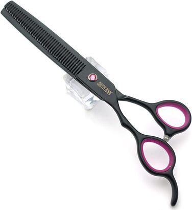 Набір професійних собачих ножиць для грумінгу 5 шт. (прямі, витончені, зігнуті, для джгутів, гребінець) для правші та лівші, чорний