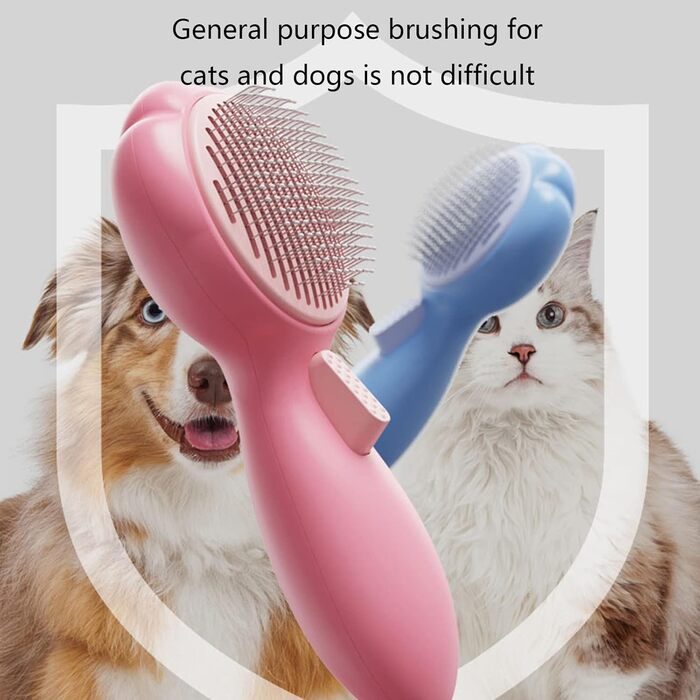 Щітка для собак для видалення шерсті, масажна щітка для котів, для линьки та догляду за шерстю, видаляє розпушену шерсть, безболісні щетинки, самоочисна щітка для собак з м'яким масажем (зелена)