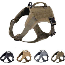 Тактична шлея для собак EXCELLENT ELITE SPANKER Ranger Green L, регульована, з ручкою, військова, для малих, середніх і великих собак