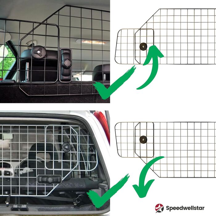 Сітка для собак у багажник авто, регульована металева сітка-перегородка, захист для тварин