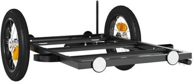 Причіп для собак, велосипедний причіп, причіп для джогінгу, чорний 122x53x28 см, сталь