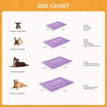 Килимок для собак, м'який та теплий, килимок-подушка для собак, миється, затишний, двосторонній, подушка для домашніх тварин, PS085 (90x70 см, фіолетовий)