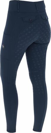 Легінси для верхової їзди Covalliero з повним силіконовим покриттям | Теплі, дихаючі та еластичні штани для верхової їзди з 2 кишенями для телефону | Осінньо-зимові штани для верхової їзди | Різноманітні кольори та розміри (34-36, Темно-синій)