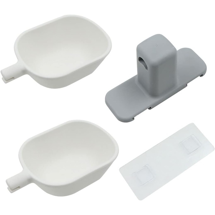 Двічі миска для котів, миски для котів, годівниця для котів на стіну, з піднятим тримачем, зменшує біль у шиї, знімні миски