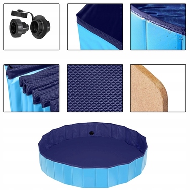 Складальний басейн для собак та дітей 160 см — без надування, літній варіант B03