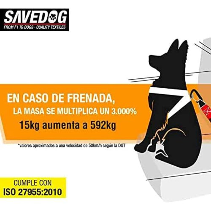 PONSA SAVEDOG: Безпечний поводок-переноска для собак. Міцний, вантажопідйомність 1000 кг, відповідає ISO 27955:2010