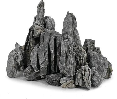 Натуральний камінь Seiryu-Felsenstein 11 LB для акваріума, декор з натурального сланцю 3-8 дюймів для акваріумів, ландшафтного дизайну, мініатюрних садів, феєричних композицій