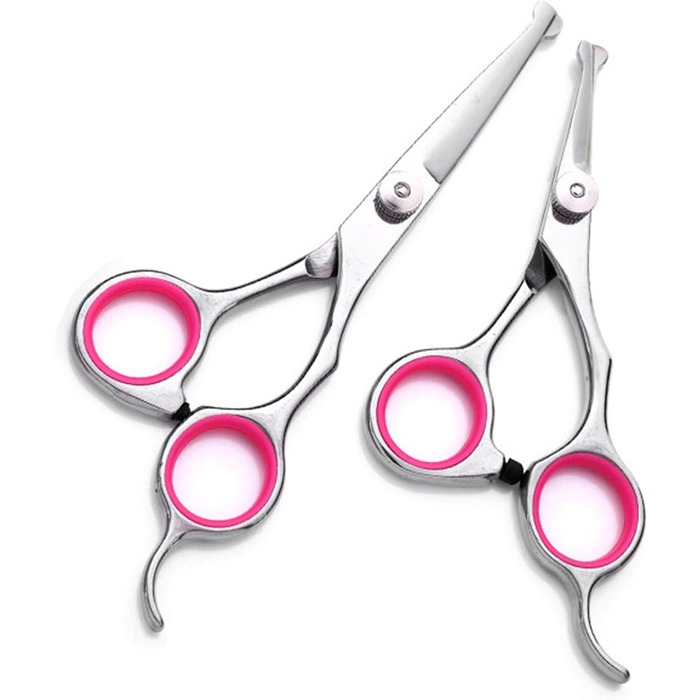 Набір професійних ножиць для грумінгу собак 9CR Edelstahl з безпечними закругленими кінцями. Комплект для догляду за шерстю собак, котів та інших тварин. Ідеально для вирівнювання, проріджування та стрижки.