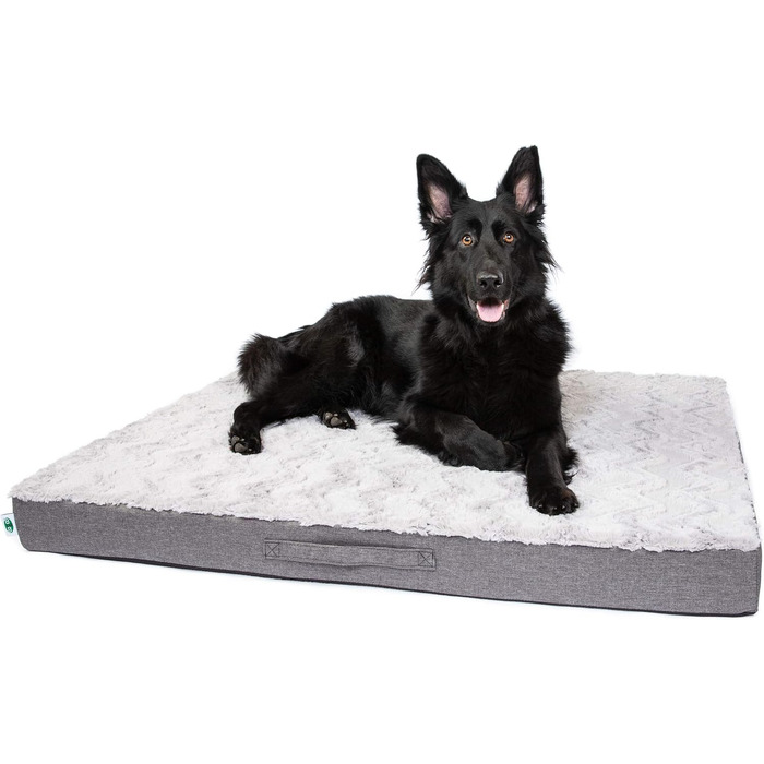 Килимок для собак CopcoPet Lucky Hundematratze: ортопедичний, неслизький, знімний, чорний (80 x 60 x 10 см)