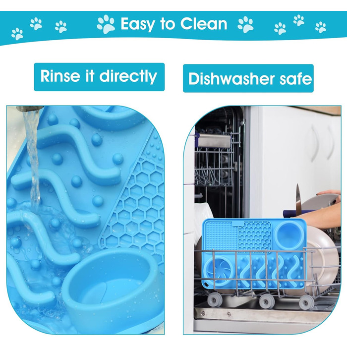 Килимок для собак VOOWO 3 в 1 Slow Feeder, миска для собак, килимок для повільного годування з присосками для собак та котів