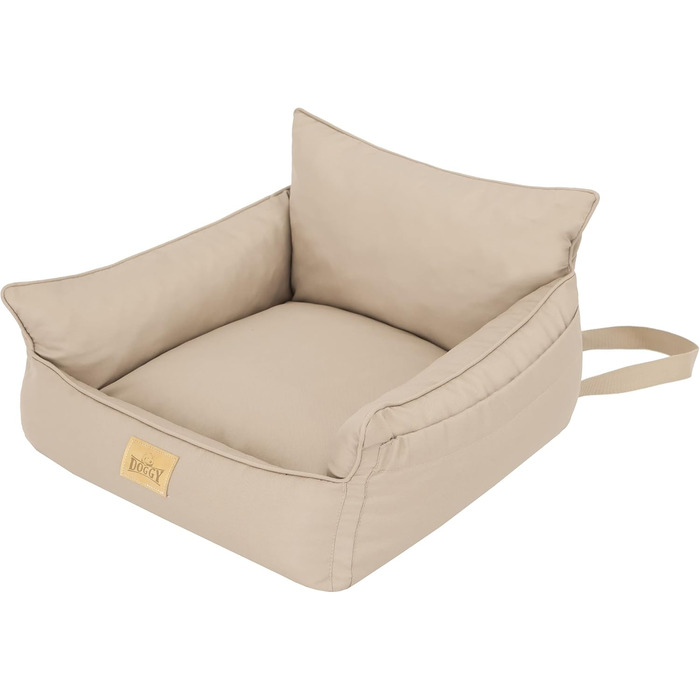 Автокрісло для собак, переноска для собак, лежанка для собак, переноски для тварин, для заднього сидіння, ковдра для собак, лежанка для собак, лежанка для котів, для маленьких собак (57x55x30 см), бежевий колір