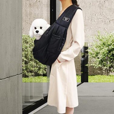 Чорна переноска для собак та котів, зимова, з м'яким ременем, сумка-переноска для маленьких тварин