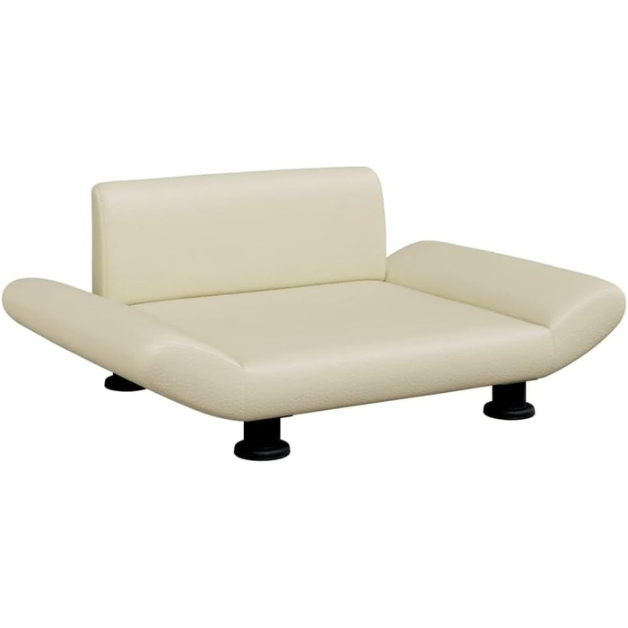 Крісло-ліжко для собак та котів, штучна шкіра, водовідштовхувальне, 70x45x28 см, кремове