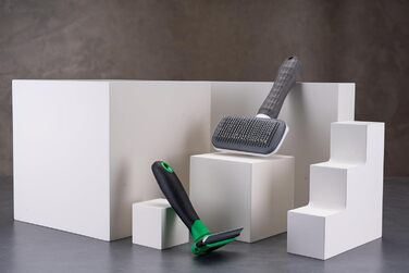 Набір гребінців для собак та котів (2 шт.), ідеальний для догляду за шерстю та догляду за кігтями, підшерсткова щітка для собак, щітка для котів з довгим хутром, ідеальний аксесуар для котів та цуценят