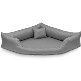 Ортопедичне собаче ліжко Juelle Dakota з ортопедичним матрацом, великі породи, знімний чохол, 120x90 см/100x100x22 см