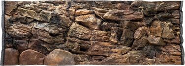 3D фон для акваріума Lesbos, коричневий, 146x54 см, двосекційний – декор і задня стінка для акваріума 150x60 см, аксесуари для великих акваріумів
