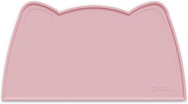 Підкладка під миску для собак та котів OHMO, силіконова, неслизька, водовідштовхувальна, рожева (46x25 см)