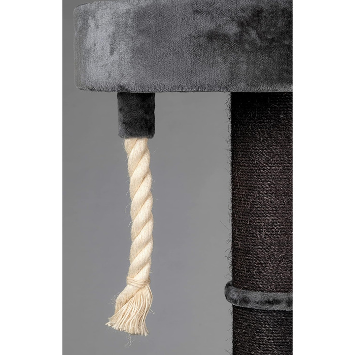 Дряпка для великих котів RHRQuality Maine Coon Sleeper Crown 150 см, кремова, товсті сизалеві стовпи 20 см