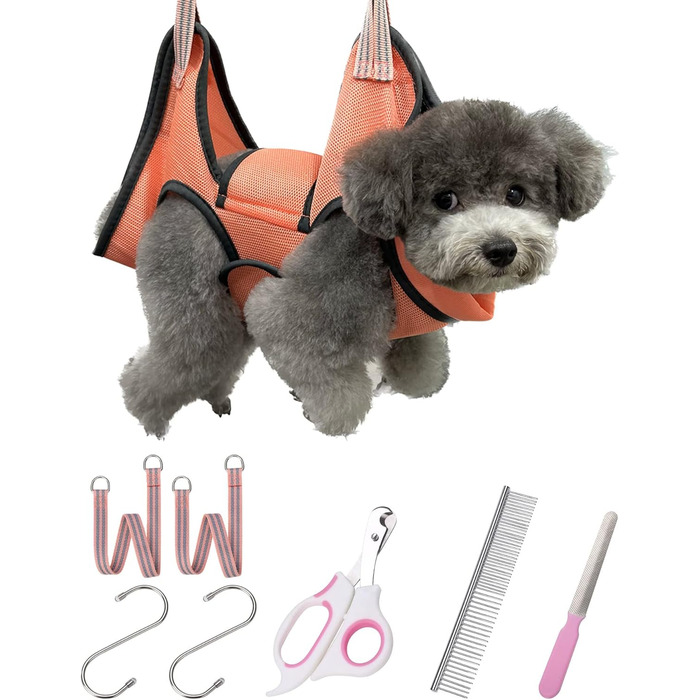 Навісна матрац-нашийник для грумінгу тварин Kkiimatt, XS, для собак, сумка для утримання, грумінг, підстригання нігтів та стрижка, матрац для догляду за шерстю