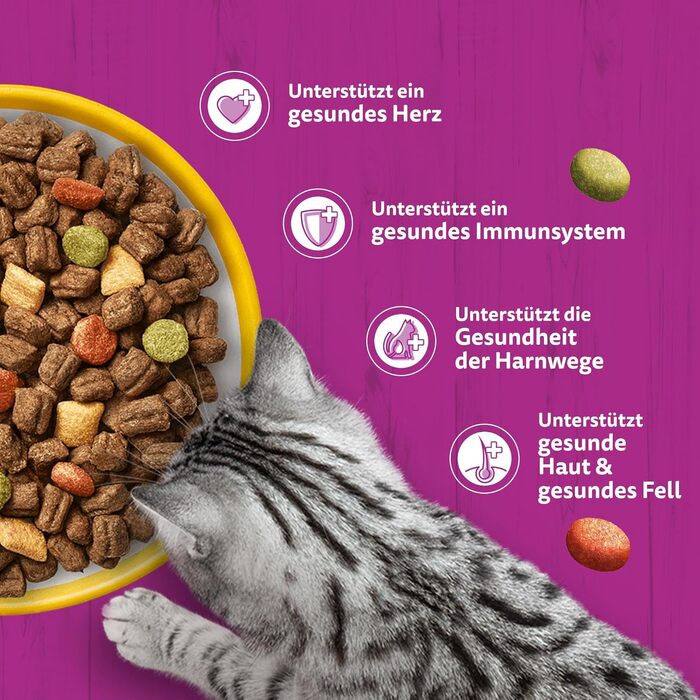 Сухий корм для дорослих котів Whiskas з куркою, 3.8 кг (набір з 5 пачок по 800 г)
