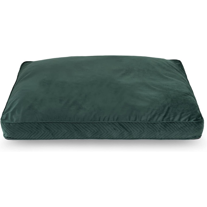 Ексклюзивне ліжко для собак XL | М'який лежак з Memory Foam | Килимок для великих собак | Легко миється | Імітація замші | Великий розмір | Колір: (M: 50 x 65 см, Зелений (Вельвет))