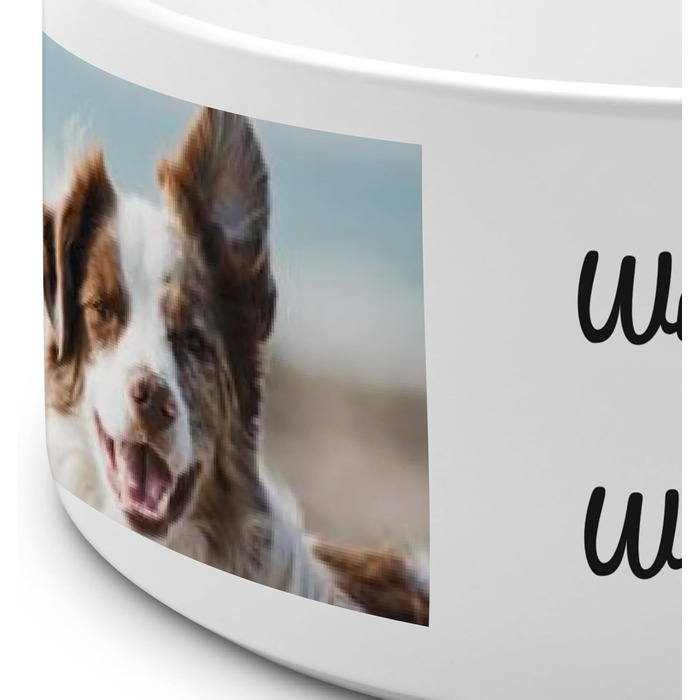 Персоналізована годівниця для собак PhotoFancy® з фото та ім'ям/текстом. Великий об'єм 950 мл, дизайн Layout 4