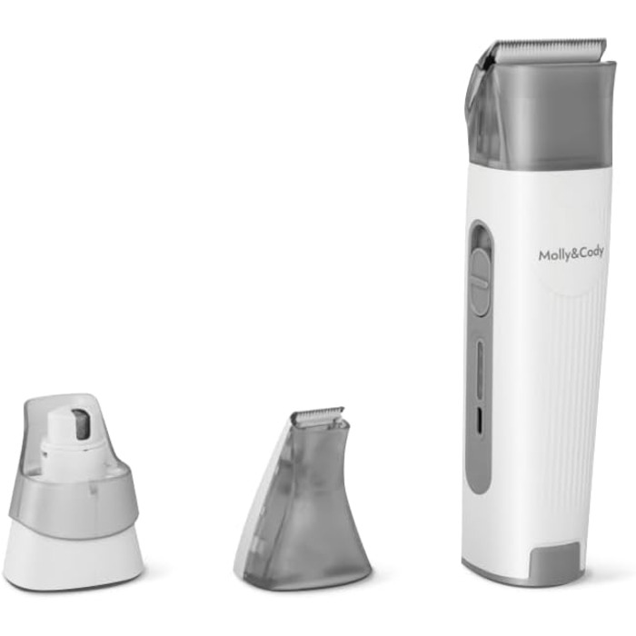 Набір для грумінгу тварин Molly&Cody SAMSON 7-в-1: машинка для стрижки, пилосос для шерсті, 6 насадок. Для собак та котів.