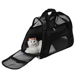 Транспортна сумка для собак та котів, складна переноска, чорна (L)