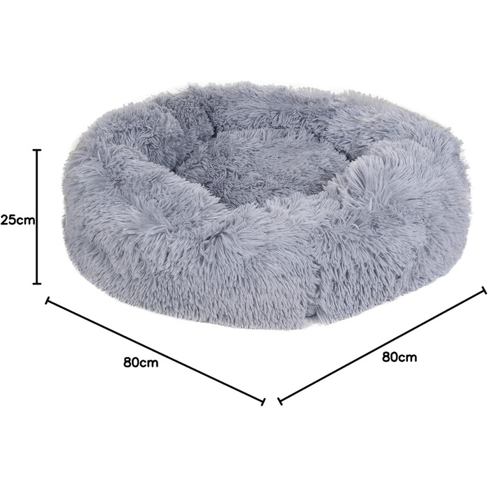 Ліжко для собак HKM Fluffy, сірий, 60x25 см