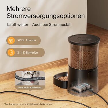 Автомат годування котів IMIPAW 5G WiFi, керування через додаток, 4L, для котів та собак