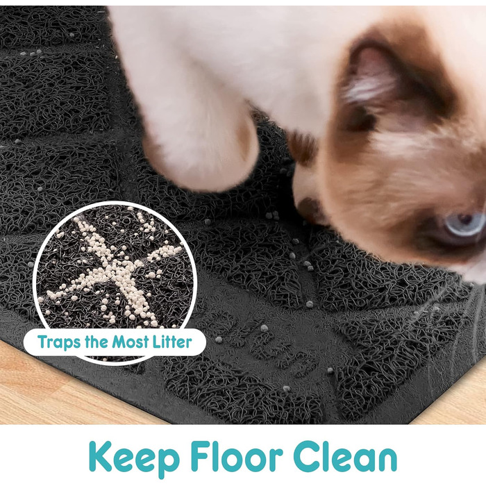 Килимок для котячого туалету Conlun Katzenklo Matte, 119 x 89 см, сітка, водонепроникний, чорний