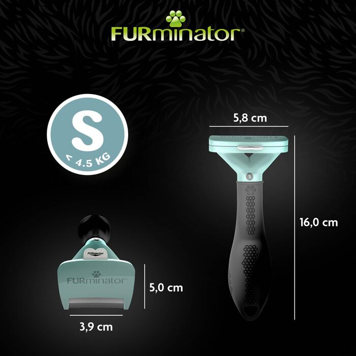 FURminator для котів S - знімач підшерстка, щітка для котів, видалення підшерстка, для короткошерстих котів