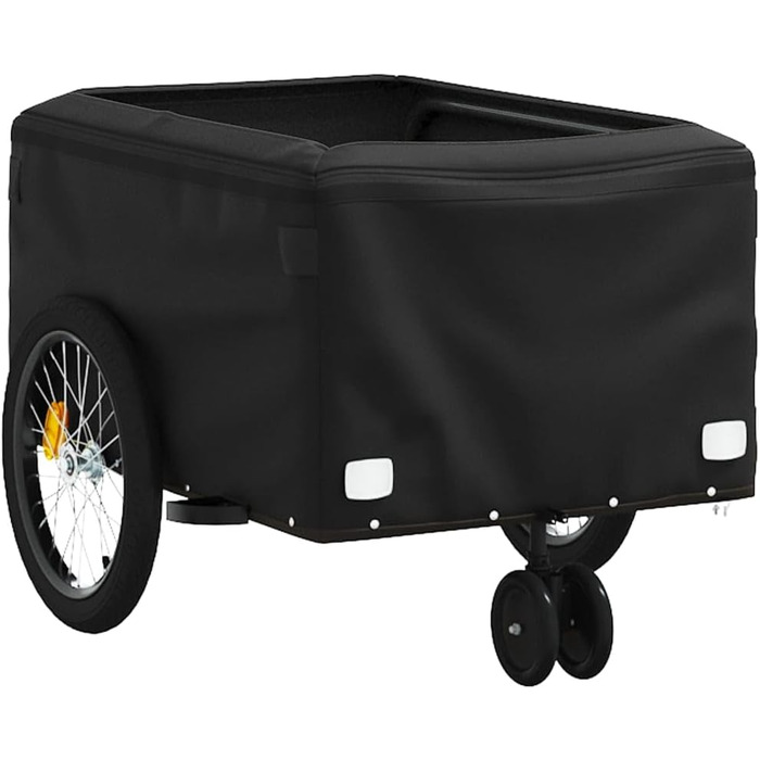 Причіп для собак, вантажний причіп для тварин, велосипедний причіп чорного та зеленого кольору (30 кг, залізо). Для покупок, відпочинку, велопоїздок. Швидка установка.