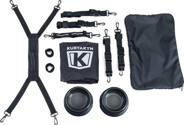 Kuryakyn Grand Pet Palace – транспортувальний бокс для собак і котів, переносний, водонепроникний, для багажника чи пасажирського сидіння, з ременями для Sissy Bar, чорний
