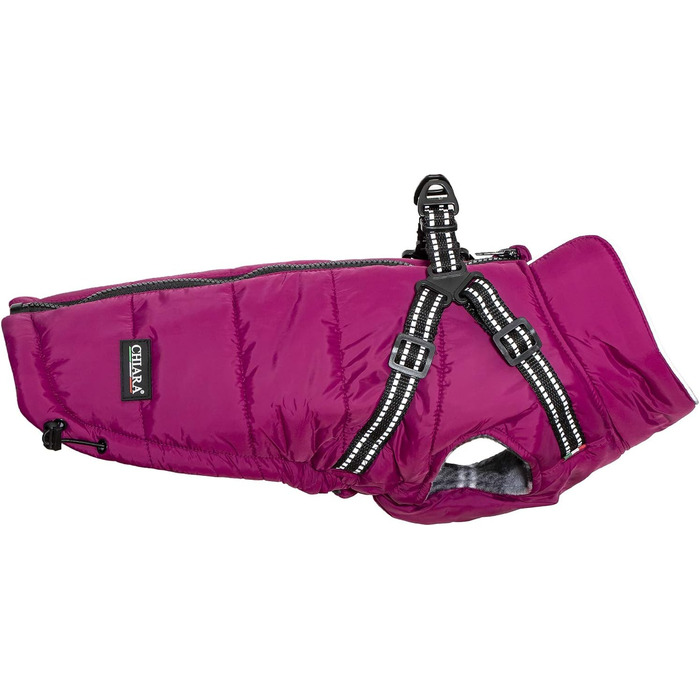 Зимова куртка CHIARA MAX, розмір M, туркіс (фіолетовий), з флісовою підкладкою, регульована довжина, для собак