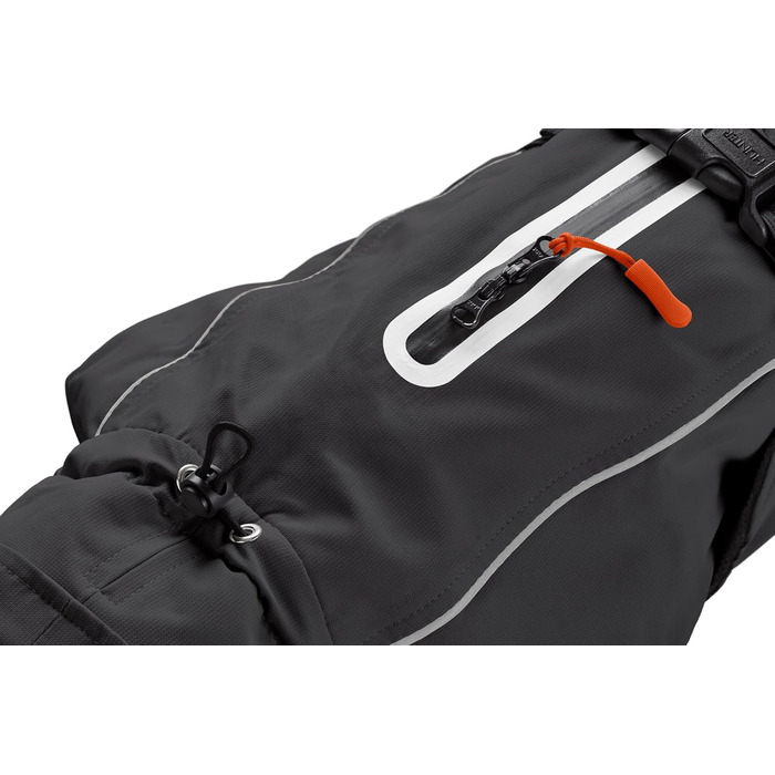 Теплий водонепроникний теплий накид для такси (Hundemantel) NORDBY, чорний, для маленьких собак з довгим тілом